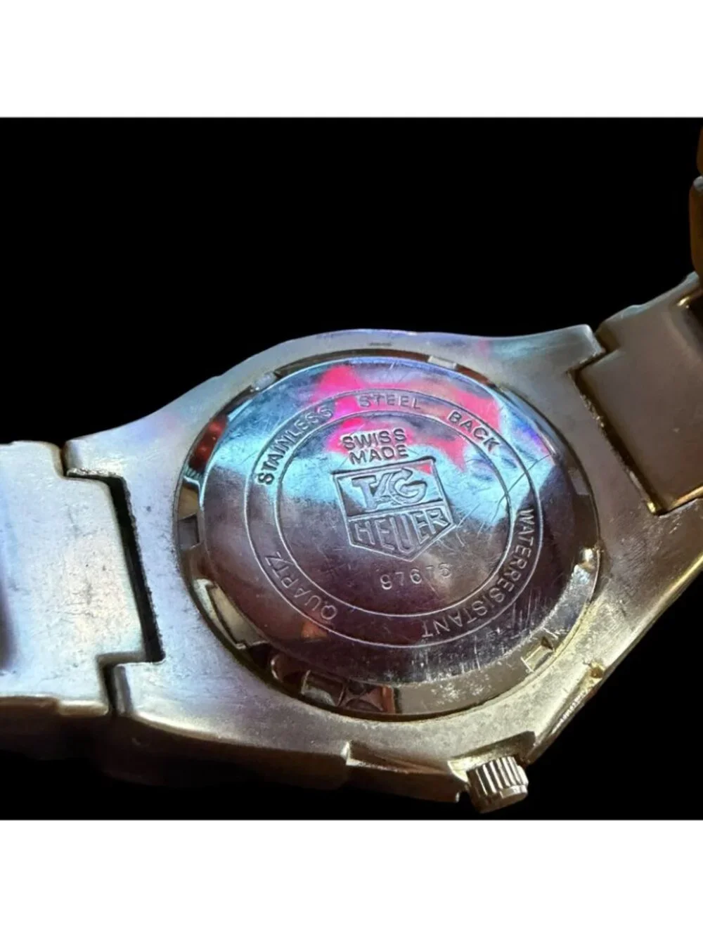 Tag Heuer Swiss Made Stainless Steel Quartz Wristwatch With Black Dial & Bracele
